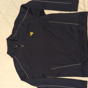 WVU Cutter and Buck 1/4 zip men's large navy blue new without tags